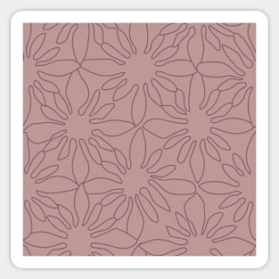 Matisse Flower Cutout Pattern - Muted Mauve Sticker